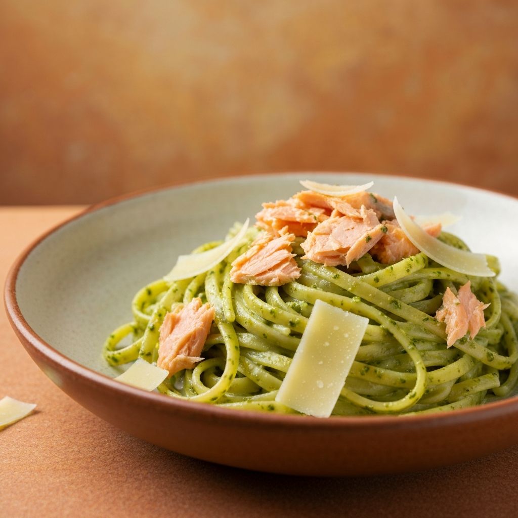 Pesto Salmon Protein Pasta